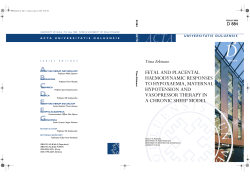 Fetal and placental haemodynamic responses to hypoxaemia