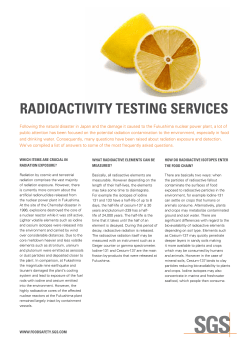 RADIOACTIVITY TESTING SERVICES