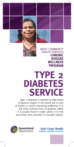 type 2 diabetes service - Gold Coast Primary Health Network