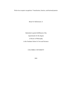 Poliovirus receptor recognition - Department of Microbiology