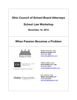 handouts - 2017 OSBA Capital Conference