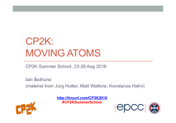 CP2K: MOVING ATOMS
