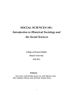 SOCIAL SCIENCES 101: