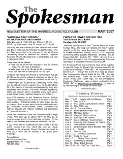 MAY 2007 - Harrisburg Bicycle Club