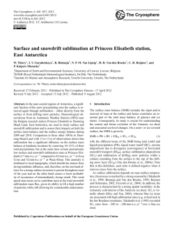 Surface and snowdrift sublimation at Princess