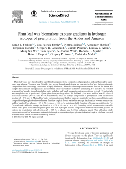 Plant leaf wax biomarkers capture gradients in hydrogen isotopes of