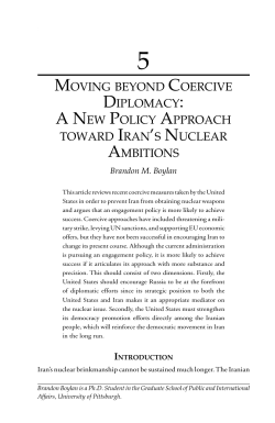 Moving Beyond Coercive Diplomacy: A New Policy Approach