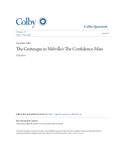 The Grotesque in Melville`s The Confidence-Man