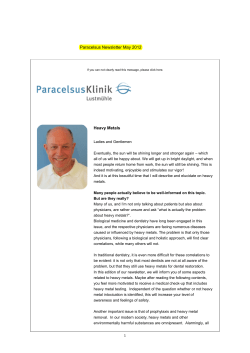 May - Paracelsus Clinic