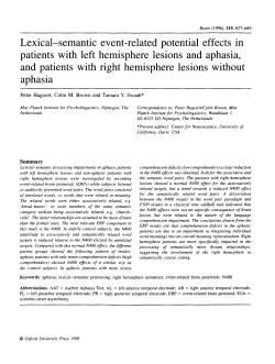 Lexical-semantic event-related potential effects in patients