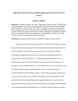 Superman as American Alien: Redefining The Iconic Superhero for