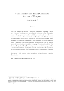 Cash Transfers and School Outcomes: the case of Uruguay