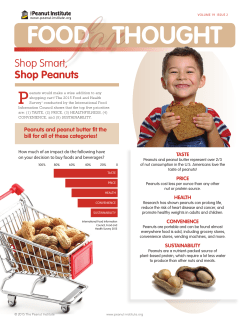 FOOD forTHOUGHT - The Peanut Institute