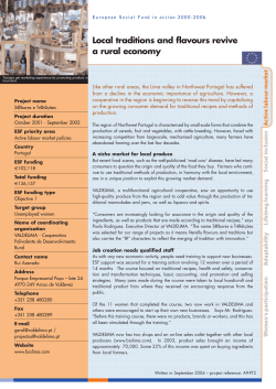 Local traditions and flavours revive a rural economy