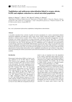 Naphthalene and anthracene mineralization linked to oxygen