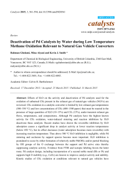 Deactivation of Pd Catalysts by Water during Low Temperature