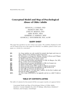 Conceptual Model and Map of Psychological Abuse of Older Adults