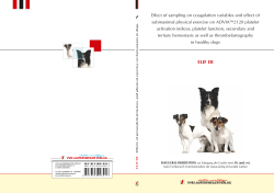 Effect of sampling on coagulation variables and effect of submaximal