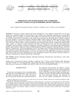 HYDROLOGY AND WATER BUDGET FOR A FORESTED