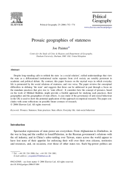 Prosaic geographies of stateness