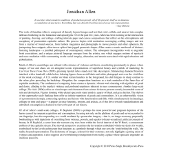 Jonathan Allen - Brooklyn Arts Press