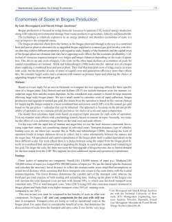 Economies of Scale in Biogas Production