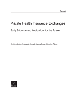 Private Health Insurance Exchanges