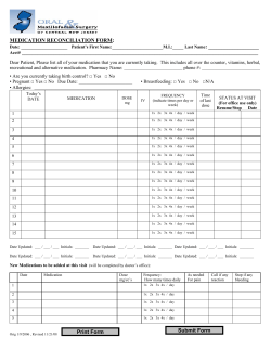 our Patient Medication Form