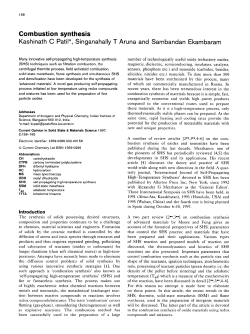 Combustion synthesis