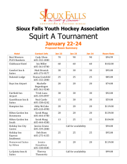 Hotels - Sioux Falls Hockey Tournaments