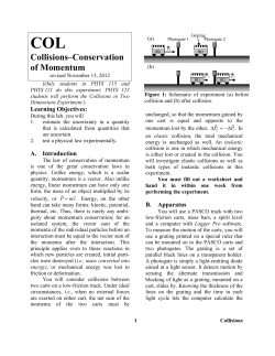 Collisions&ndash;Conservation of Momentum