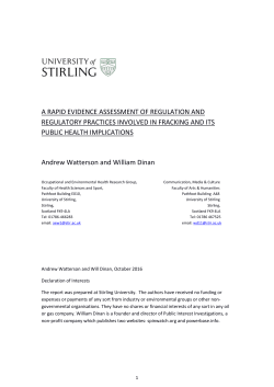 A RAPID EVIDENCE ASSESSMENT OF REGULATION AND