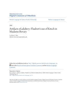 Flaubert`s use of Kitsch in Madame Bovary