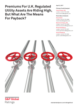 Premiums For UK Regulated Utility Assets Are Riding