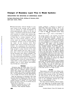 Changes of Boundary Layer Flow in Model Systems