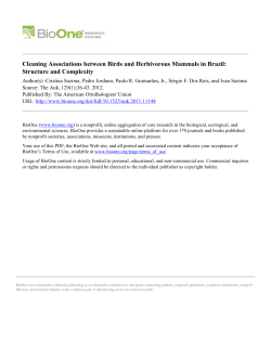 Cleaning Associations between Birds and Herbivorous Mammals in