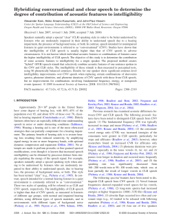 Hybridizing conversational and clear speech to