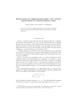 AND ALMOST SKEW-SHAPES IN CHARACTERISTIC ZERO 1