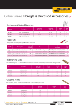 Cobra Snake Fibreglass Duct Rod Accessories