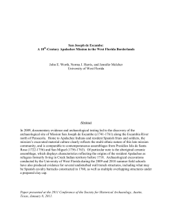 San Joseph de Escambe: A 18th-Century Apalachee Mission in the