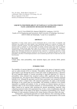 LIQUID WATER PERMEABILITY OF PARTIALLY SATURATED