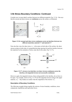 3.5b Stress Boundary Conditions: Continued