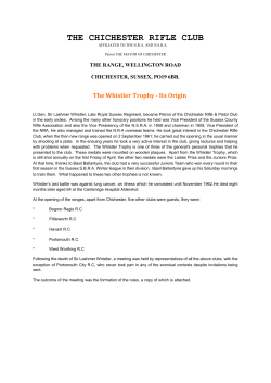 The Whistler Trophy and General Sir Lashmer Gordon Whistler