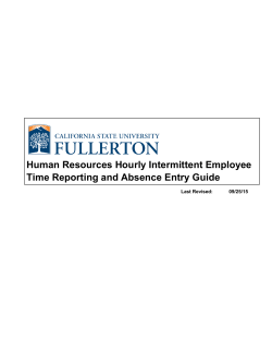 Human Resources Hourly Intermittent Employee Time