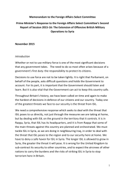 Prime Minister`s Response to the Foreign Affairs