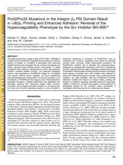 Pro32Pro33 Mutations in the Integrin b3 PSI Domain Result in aIIbb