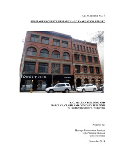 heritage property research and evaluation report