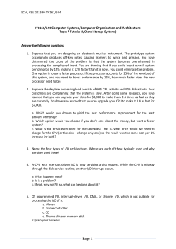 ITC161/544 Computer Systems/Computer Organisation