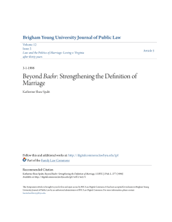 Beyond Baehr: Strengthening the Definition of Marriage