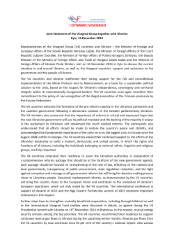 Joint Statement of the Visegrad Group together with Ukraine Kyiv, 16
